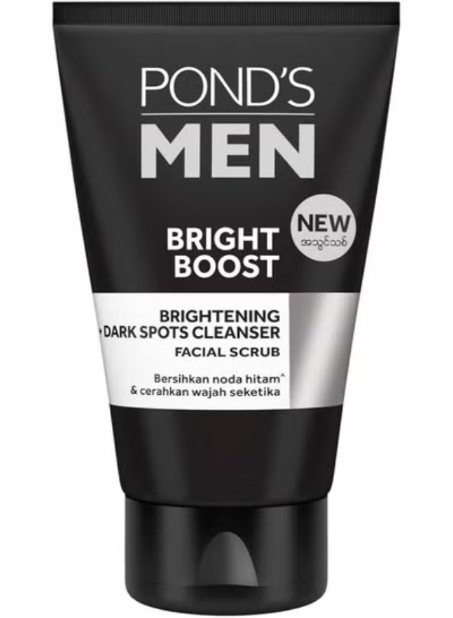 Men Bright Boost Facial Scrub Brightening & Dark Spots Cleanser 100 g